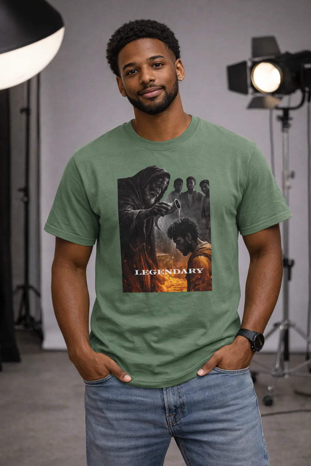 King Me! -  1 Samuel 16:11-13 Legendary Bible Hero t-shirt