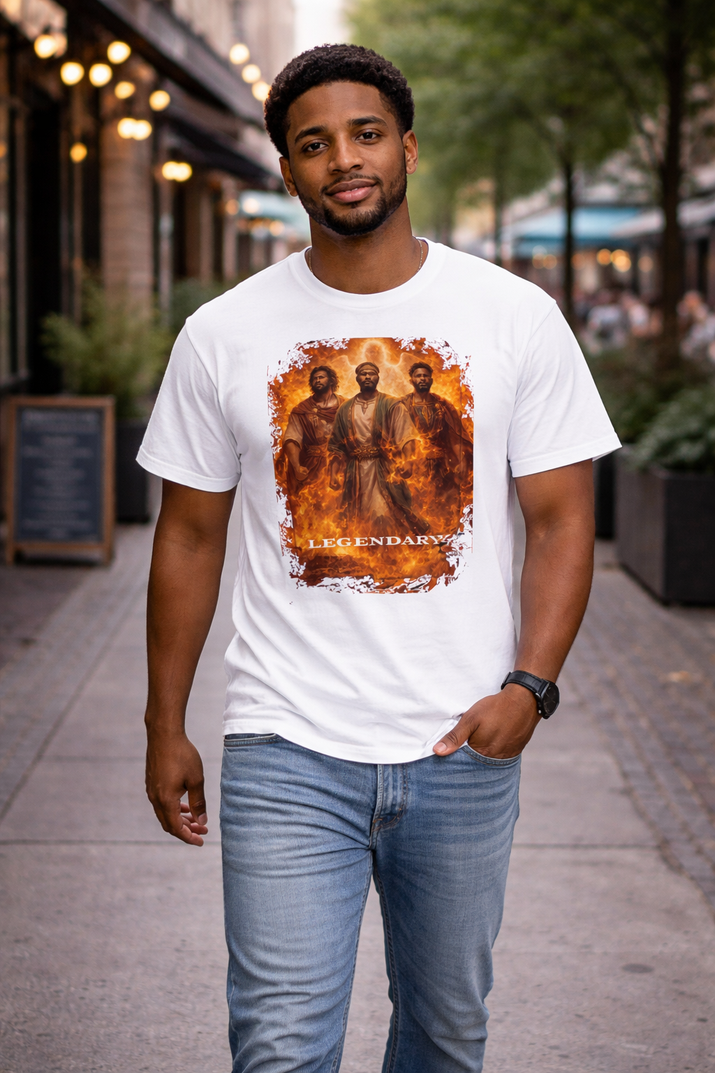 The Fiery Furnace - Daniel 3:20-27 Legendary Bible Heroes T-shirt