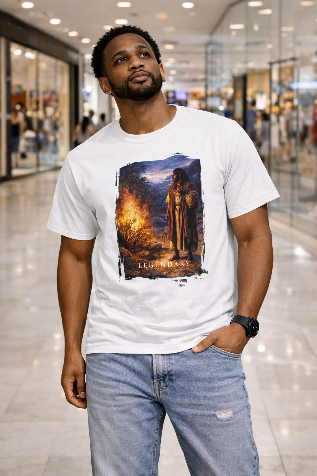 It's On Fire!  - Moses -  Exodus 3:2-5 - Bible hero Legendary T-shirt